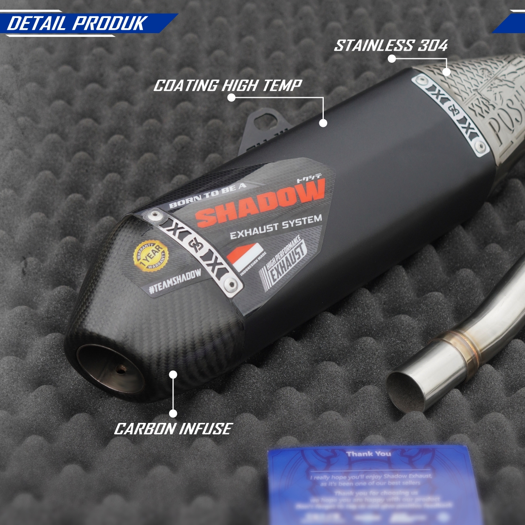 KNALPOT POSEIDON V2 ALA TITANIUM KLX150 CRF150 WR155 SHADOW EXHAUST SYSTEM