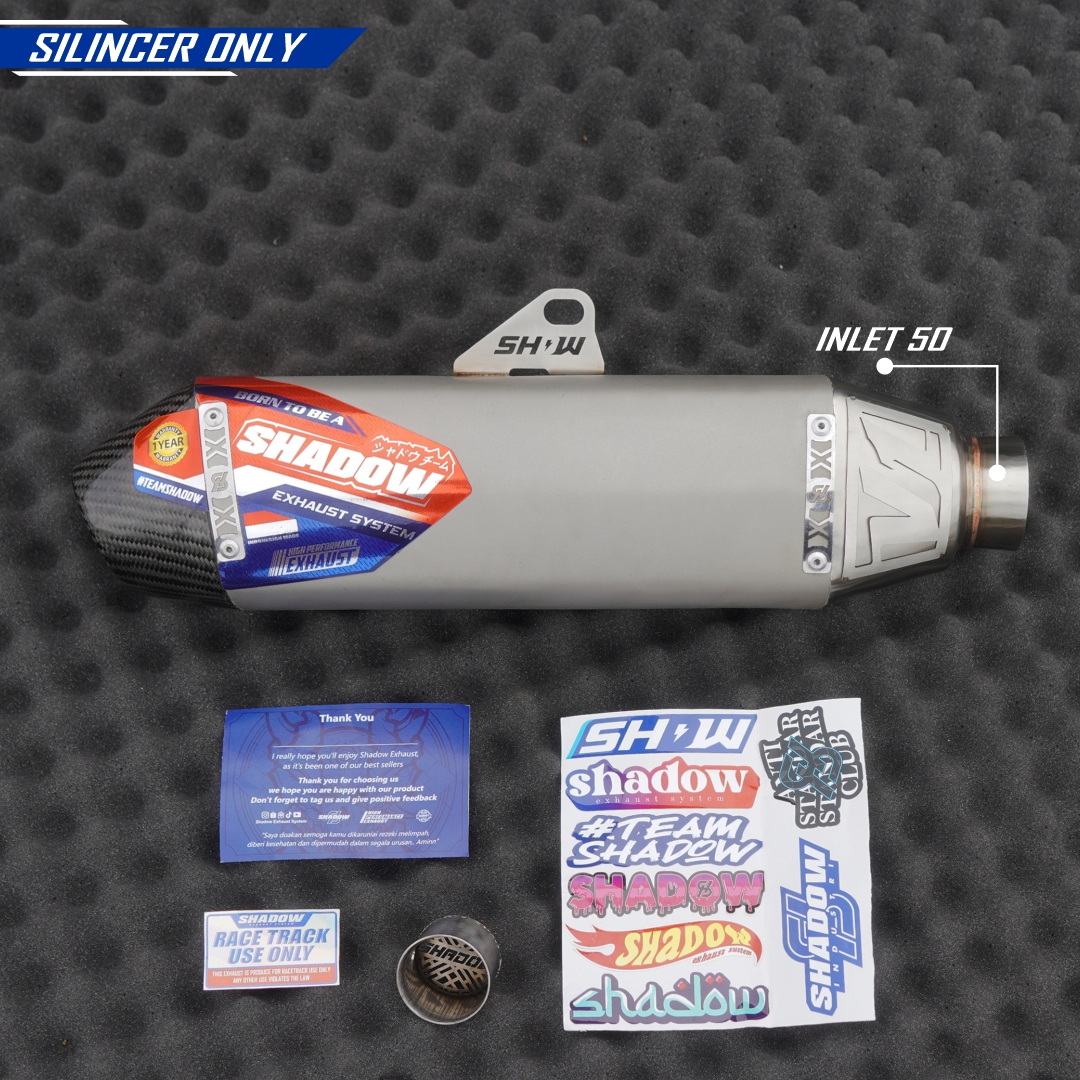 KNALPOT POSEIDON SANDBLAST ALA TITANIUM KLX150 CRF150 WR155 SHADOW EXHAUST SYSTEM
